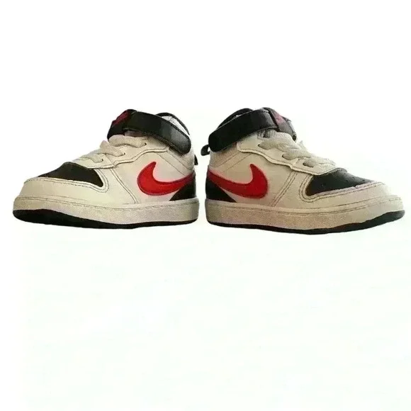 Nike Toddler 6C Court Borough Mid 2 White/Red /Black Sneakers , CD7784-110 - Picture 5 of 5